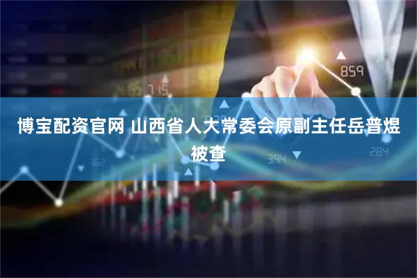 博宝配资官网 山西省人大常委会原副主任岳普煜被查